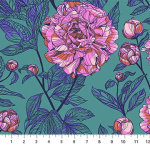 Peony Jade 108" Wide Width, Indelible by Anna Maria for Northcott