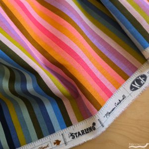 Linear Radiance Linen Blend, Starling by Maureen Cracknell for Art Gallery Fabrics