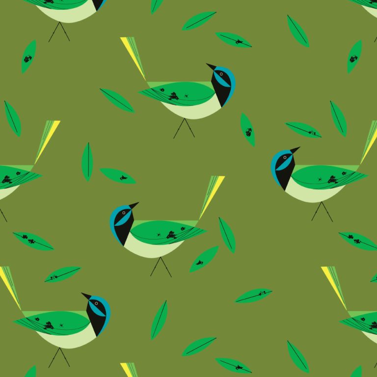 PRE-ORDER NOW, Green Jay, Charley Harper Iconic Vol. 2 for Birch Organic Fabrics