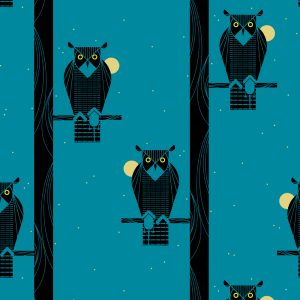 PRE-ORDER NOW, Moon Owl, Charley Harper Iconic Vol. 2 for Birch Organic Fabrics