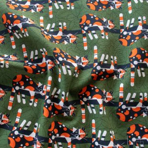 PRE-ORDER NOW, Limp on a Limb Dark Green Canvas, Charley Harper Iconic Vol. 2 for Birch Organic Fabrics