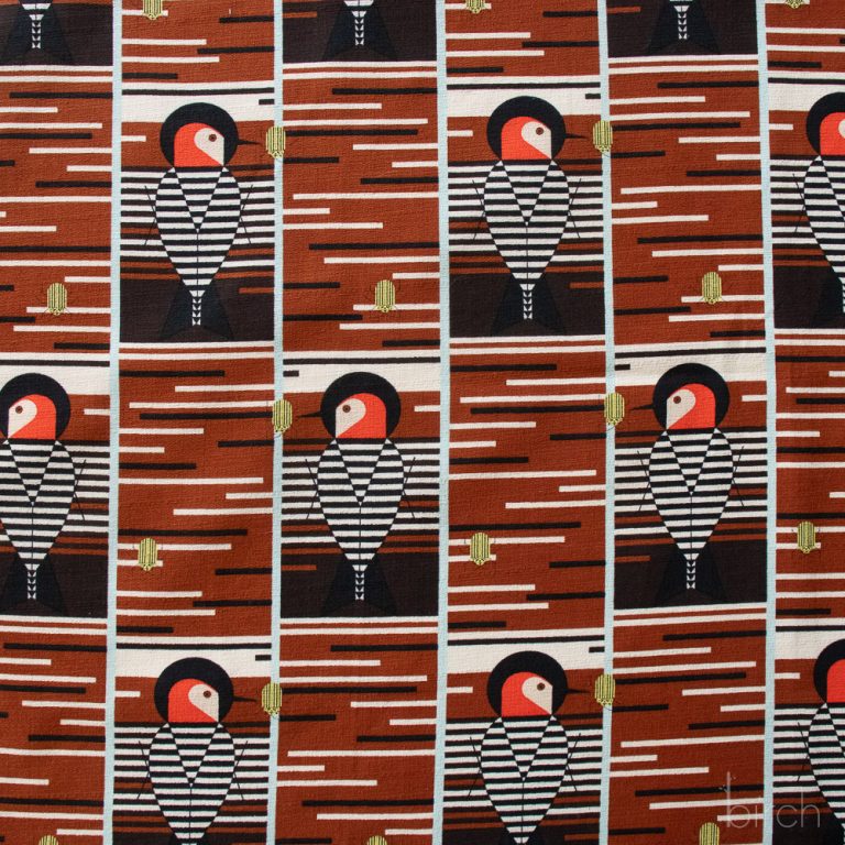 PRE-ORDER NOW, Baffling Belly Barkcloth, Charley Harper Iconic Vol. 2 for Birch Organic Fabrics