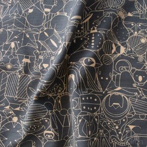 End Papers Basic Cast Iron Barkcloth, Charley Harper Iconic Vol. 2 for Birch Organic Fabrics