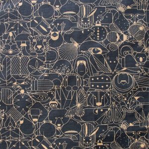 End Papers Basic Cast Iron Barkcloth, Charley Harper Iconic Vol. 2 for Birch Organic Fabrics