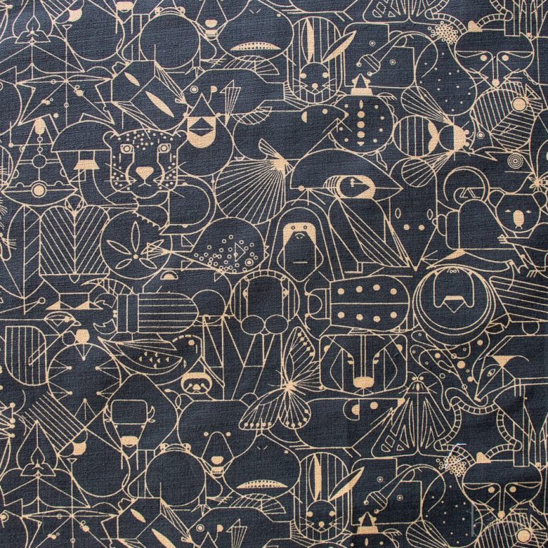 End Papers Basic Cast Iron Barkcloth, Charley Harper Iconic Vol. 2 for Birch Organic Fabrics