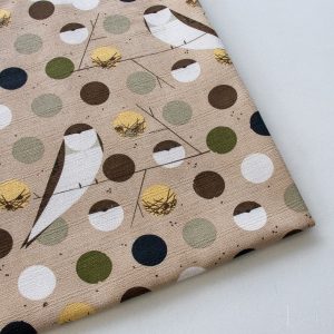 PRE-ORDER NOW, Bank Swallow Brown Barkcloth, Charley Harper Iconic Vol. 2 for Birch Organic Fabrics