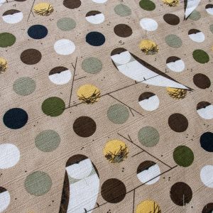 PRE-ORDER NOW, Bank Swallow Brown Barkcloth, Charley Harper Iconic Vol. 2 for Birch Organic Fabrics