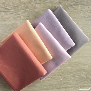 Fabricworm Rose Bundle – 5 Birch Organic Solid Fabrics | Eco-Friendly Quilting Cotton