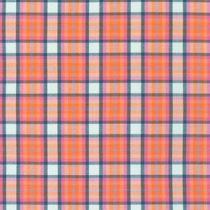 Nook Plaid Salmon | Kitchen Window Wovens by Elizabeth Hartman for Robert Kaufman – Quilting Cotton Fabric
