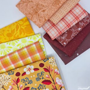 Golden Meadow Fabricworm Custom Bundle – Yellow & Floral Quilting Cotton