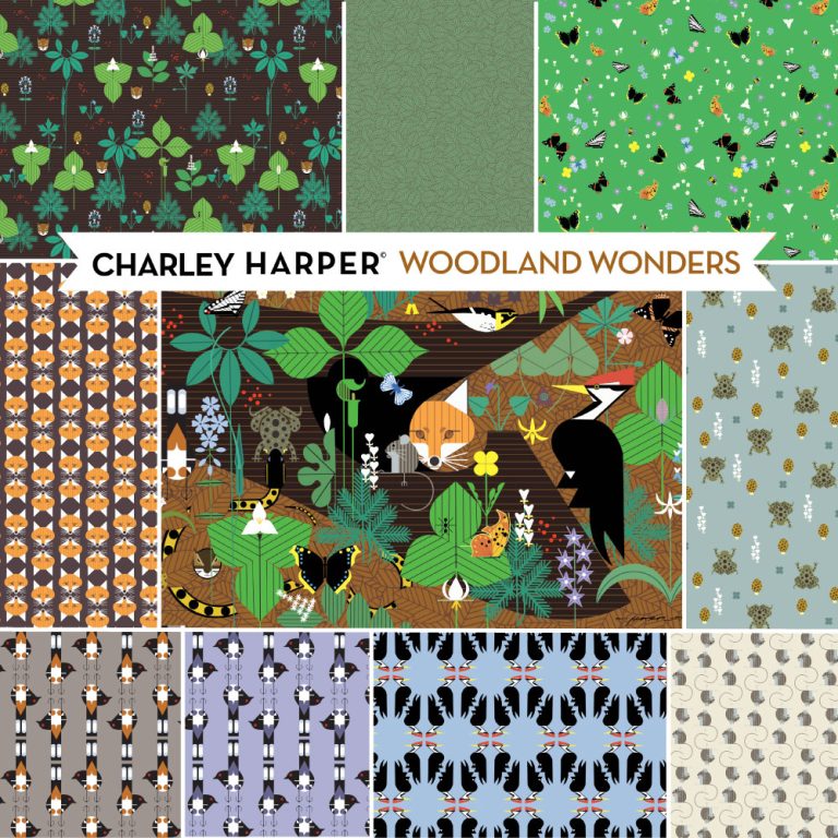 Charley Harper Woodland Wonders for Birch Organic Fabrics