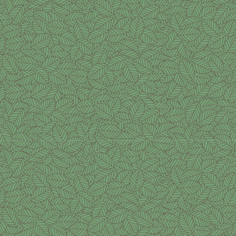 Bed of Leaves Jade, Charley Harper Woodland Wonder for Birch Organic Fabrics