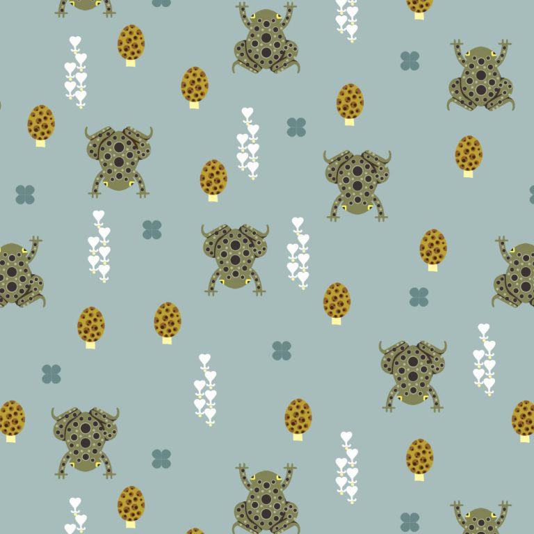 Toad and Shroom Haze, Charley Harper Woodland Wonder for Birch Organic Fabrics