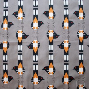 Spotted Tail Blackbird Shroom, Charley Harper Woodland Wonder for Birch Organic Fabrics