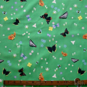 Kaleidoscope of Wonder Green, Charley Harper Woodland Wonder for Birch Organic Fabrics