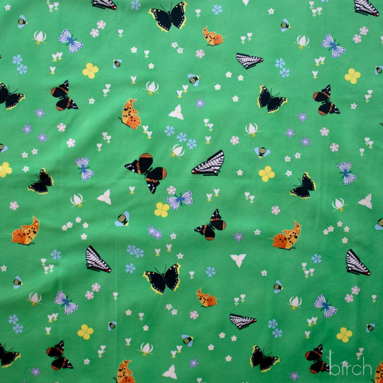 Kaleidoscope of Wonder Green, Charley Harper Woodland Wonder for Birch Organic Fabrics
