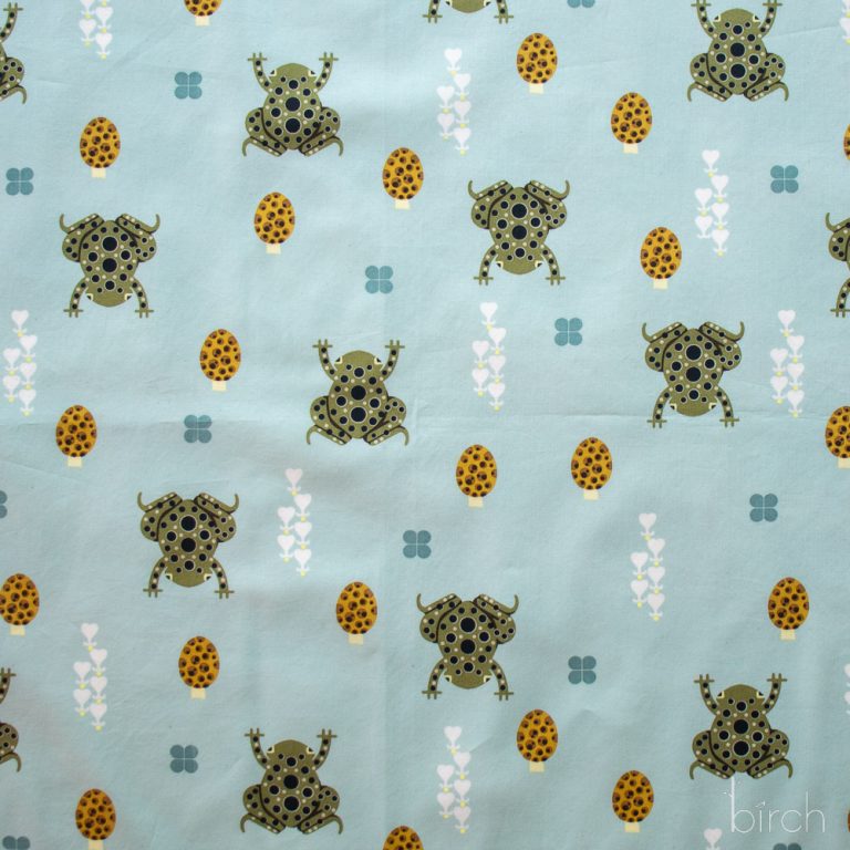 Toad and Shroom Haze, Charley Harper Woodland Wonder for Birch Organic Fabrics