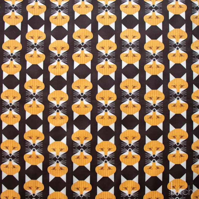 Fox Face Raisin, Charley Harper Woodland Wonder for Birch Organic Fabrics
