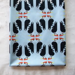 Woodpeckers Blue, Charley Harper Woodland Wonder for Birch Organic Fabrics