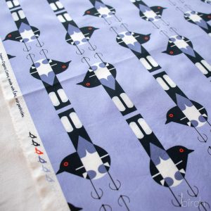Spotted Tail Blackbird Lavender, Charley Harper Woodland Wonder for Birch Organic Fabrics